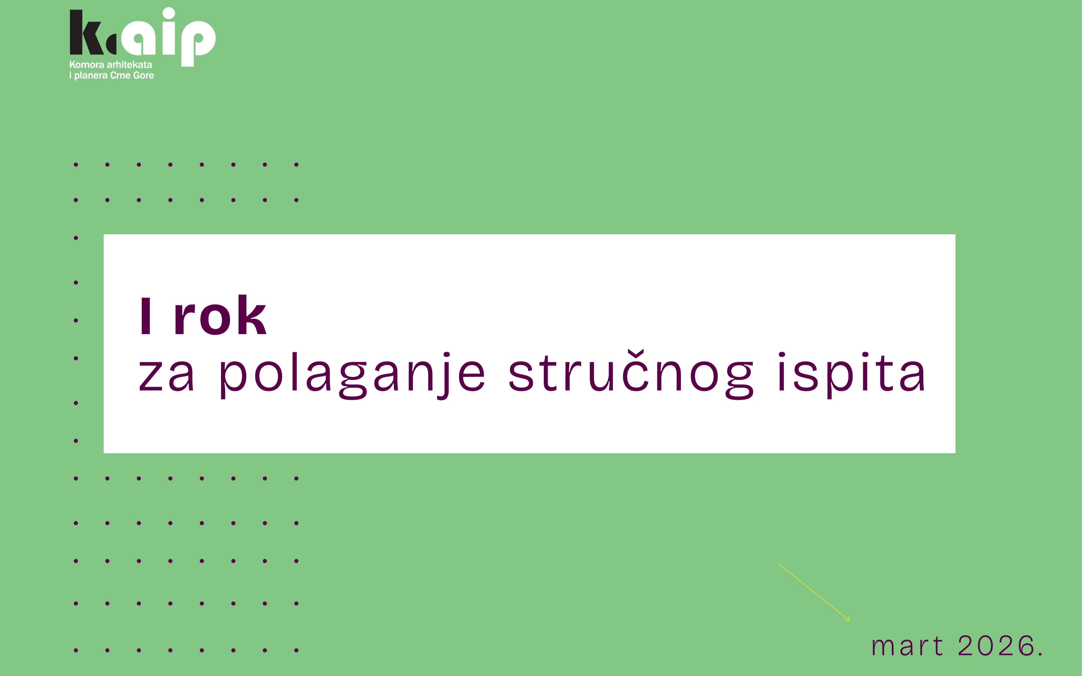 I rok za polaganje stručnog ispita